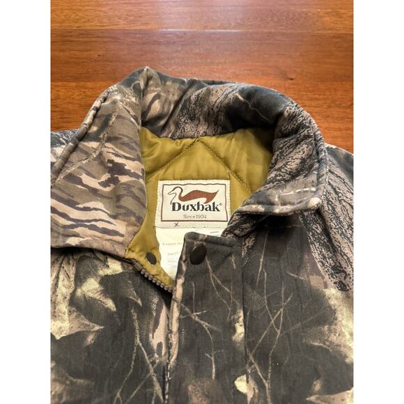 Xl Duxbak Camp Hunting Jacket Camouflage Tree Green Made In USA - Picture 4 of 16